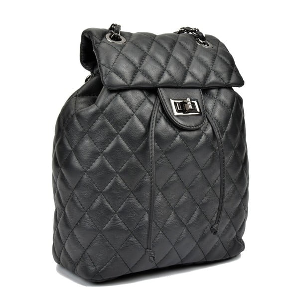 Čierny kožený batoh Anna Luchini Lucy-image-2