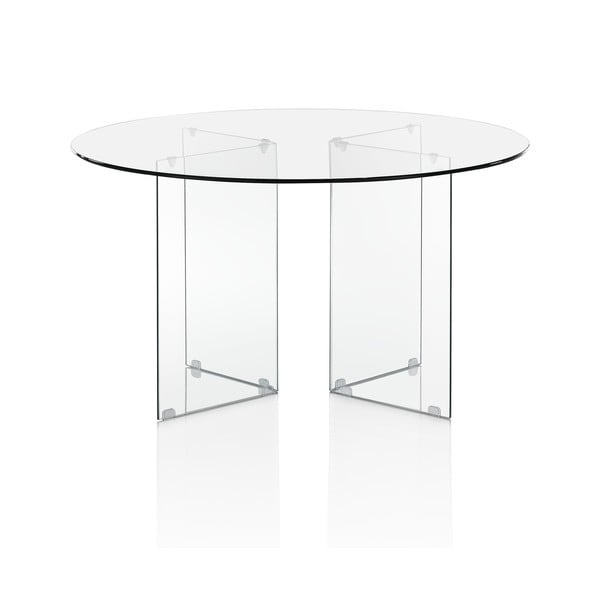 Sklenený okrúhly jedálenský stôl ø 130 cm Kaya – Tomasucci