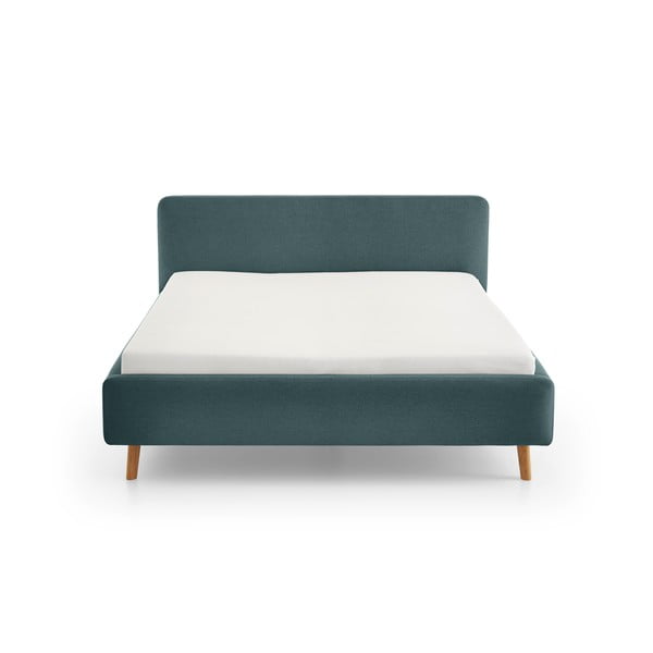 Modrá čalúnená dvojlôžková posteľ bez roštu 160x200 cm Mattis – Meise Möbel-image-4