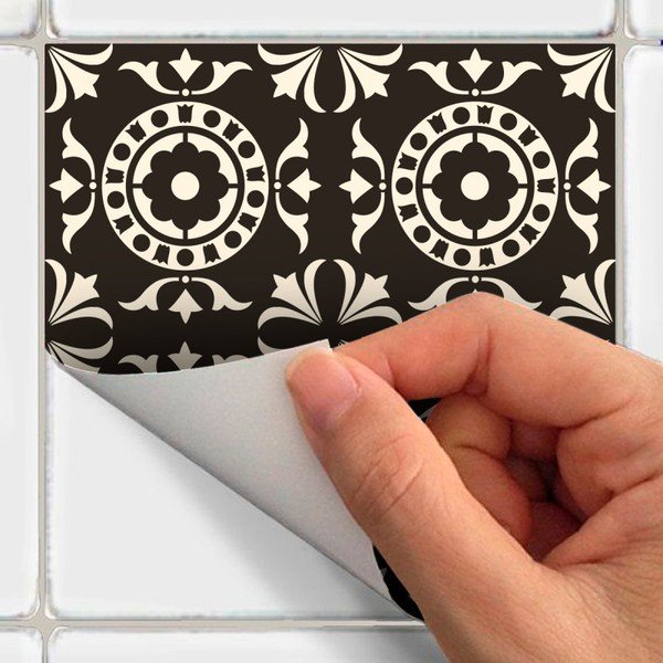Sada 9 nástenných samolepiek Ambiance Wall Decal Tiles Azulejos Pompei, 20 × 20 cm-image-2