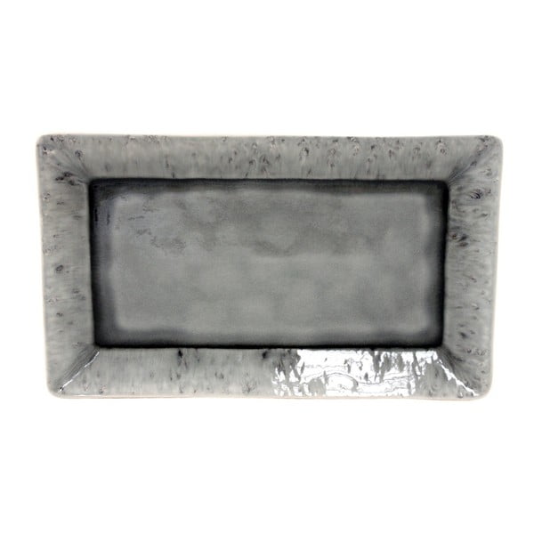 Sivý kameninový podnos Costa Nova, 24 × 34 cm