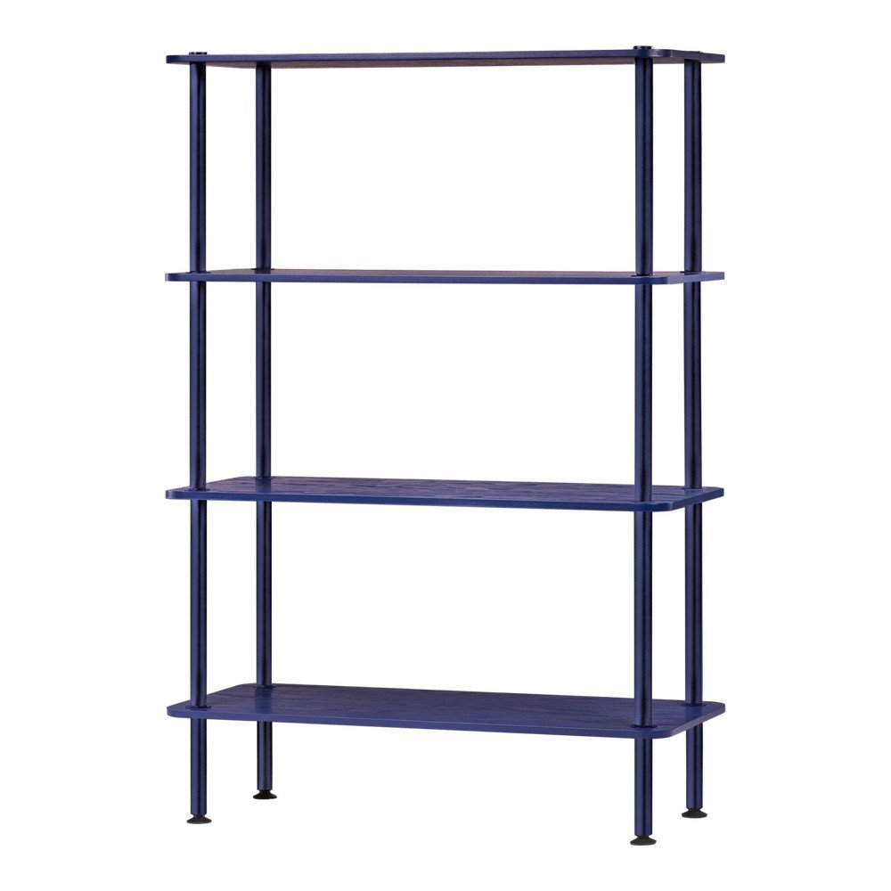 E-shop Modrý regál v dekore duba 80x127x35 cm Teidi – noo.ma