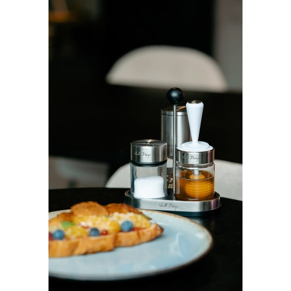 Soľnička a korenička so stojanom Soho – Vialli Design-image-2