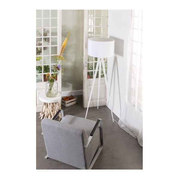Biela stojacia lampa Zuiver Tripod, ø 50 cm-image-2