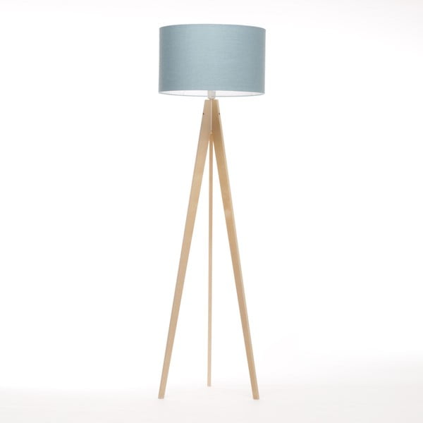 Modrosivá stojacia lampa 4room Artist, breza, 150 cm