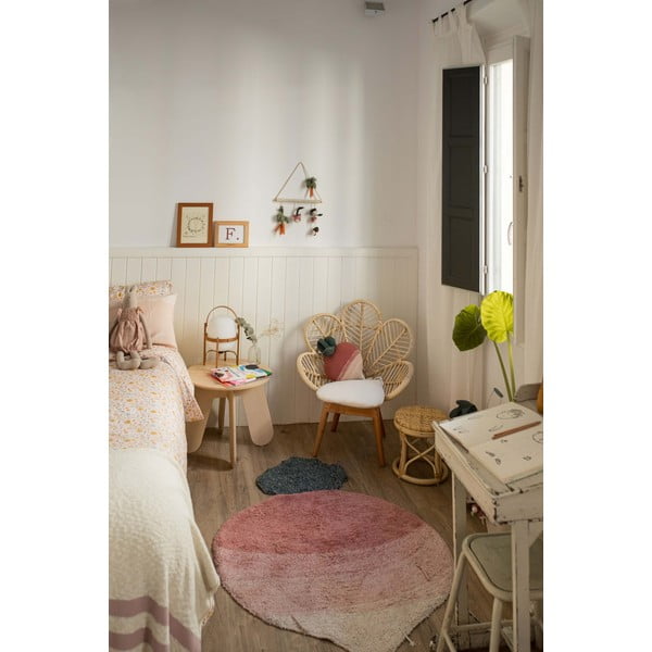 Ružový prateľný ručne tkaný bavlnený detský koberec 100x150 cm Ramona the Radish – Lorena Canals-image-4