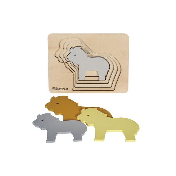 Drevené detské puzzle Kindsgut Lion-image-3