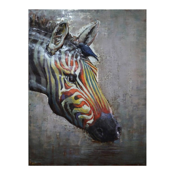 Ručne maľovaný obraz Vivorum Zebra, 60 × 80 cm