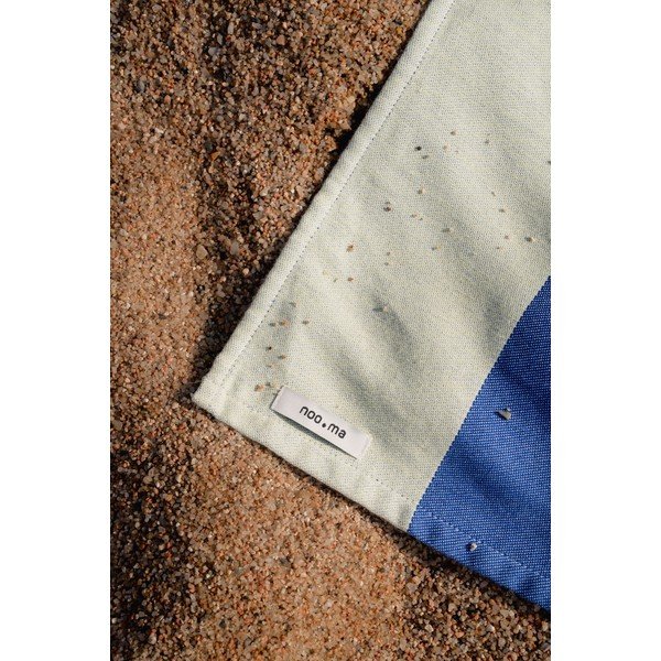 Svetložltá/modrá bavlnená plážová osuška 100x160 cm Su – noo.ma-image-3