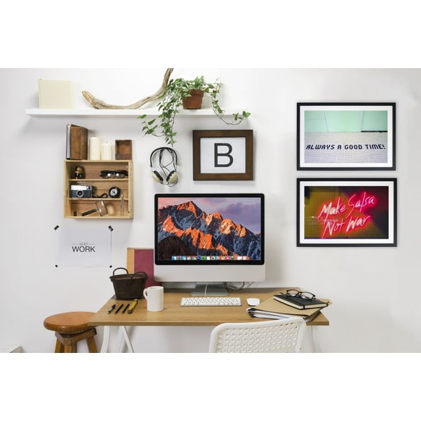 Plagát v ráme z africkej vŕby Really Nice Things Salsa Not War, 40 x 30 cm-image-1