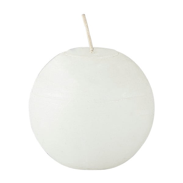 Biela sviečka KJ Collection Ball, ⌀ 8 × 7,5 cm