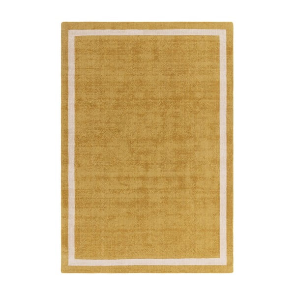 Okrovožltý ručne tkaný vlnený koberec 120x170 cm Albi – Asiatic Carpets