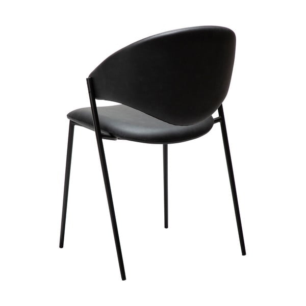 Čierna jedálenská stolička z imitácie kože Zone – DAN-FORM Denmark-image-3