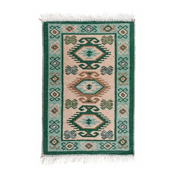 Obojstranný koberec ZFK Antique Smaragd, 90 × 60 cm