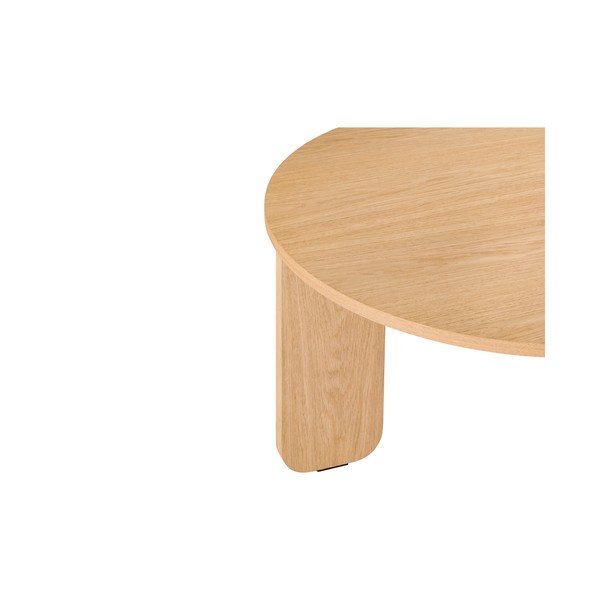 Okrúhly konferenčný stolík s doskou v dubovom dekore v prírodnej farbe ø 75 cm Kuvu – noo.ma-image-3