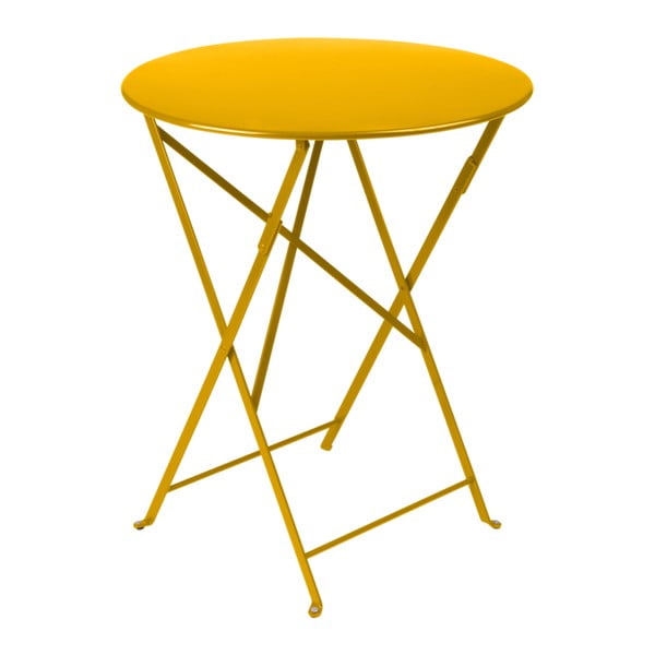Žltý záhradný stolík Fermob Bistro, Ø 60 cm