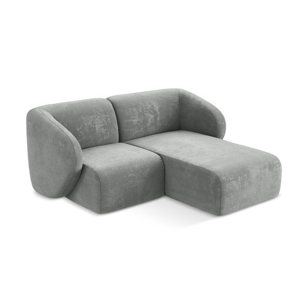 Sivá ženilková rohová pohovka (pravý roh/s leňoškou) Lani – Makamii-image-2