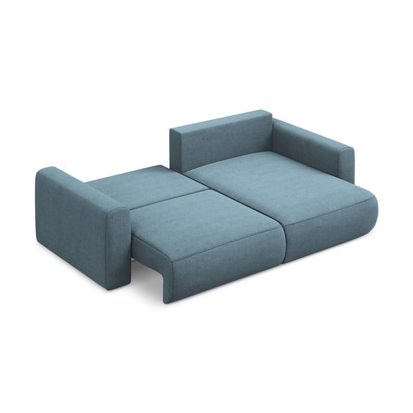 Svetlomodrá rozkladacia/s úložným priestorom rohová pohovka (pravý roh/s leňoškou) Kapua – Makamii-image-3