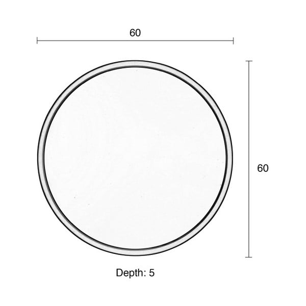 Nástenné zrkadlo v zlatej farbe Zuiver Bandit, ø 60 cm-image-1