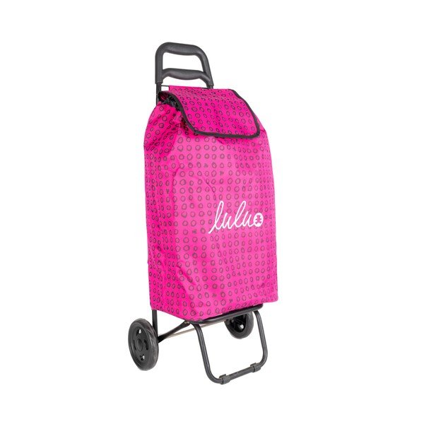 Nákupná taška v odtieni magenta na kolieskach Lulucastagnette Ride, 37 l-image-1