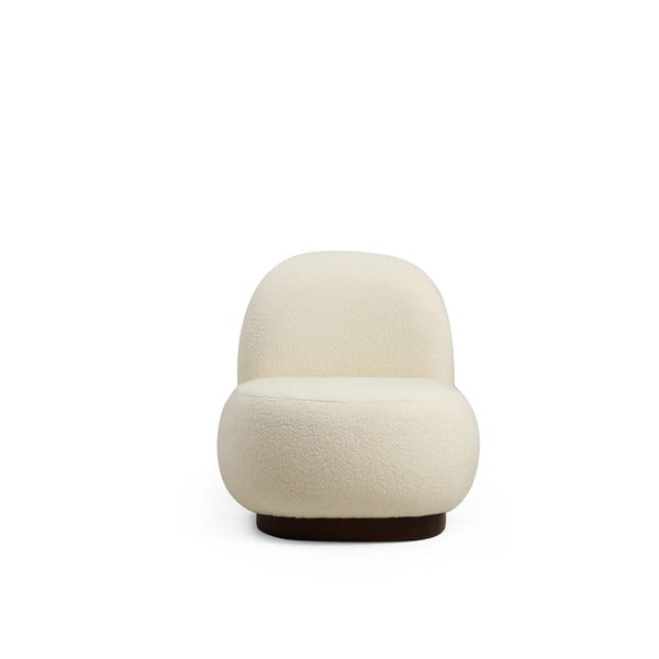 Biele kreslo z textílie buklé Tina – Artie-image-2