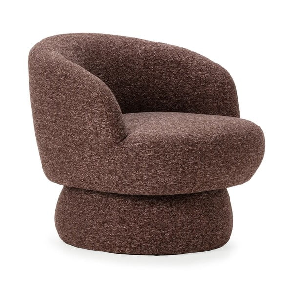 Fialové/hnedé otočné kreslo Dali – MOME