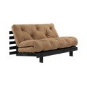 Hnedá rozkladacia pohovka 140 cm Roots Black Night – Karup Design