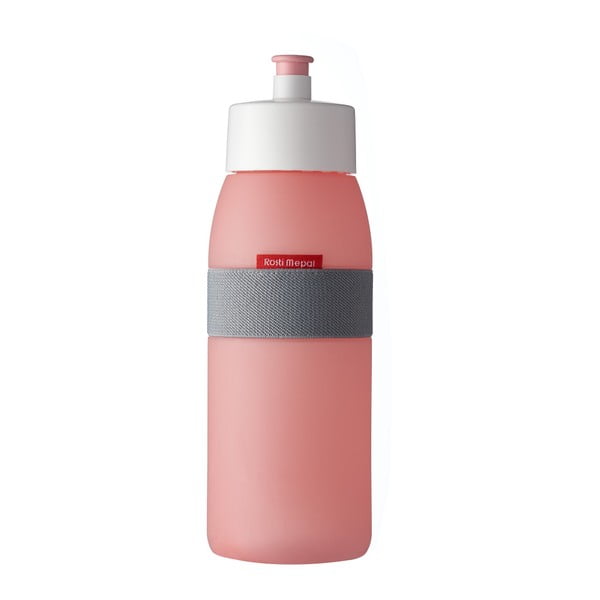 Ružová fľaša na vodu Rosti Mepal Ellipse Sports, 500 ml