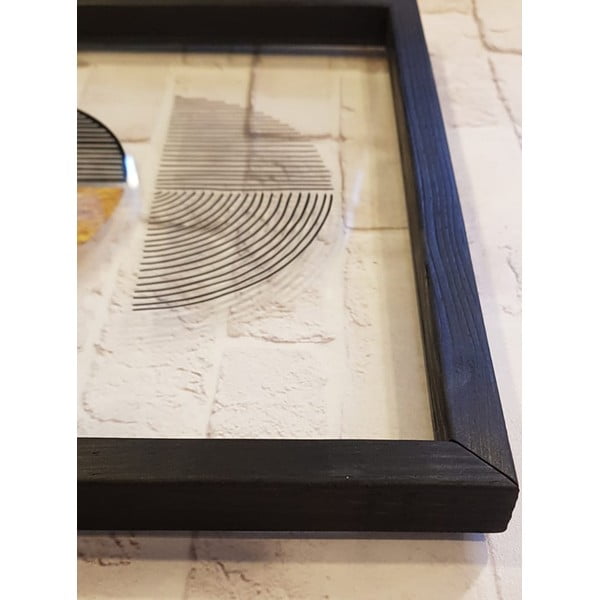 Sklenený obraz v čiernom ráme Vavien Artwork Shapes II., 32 x 42 cm-image-1