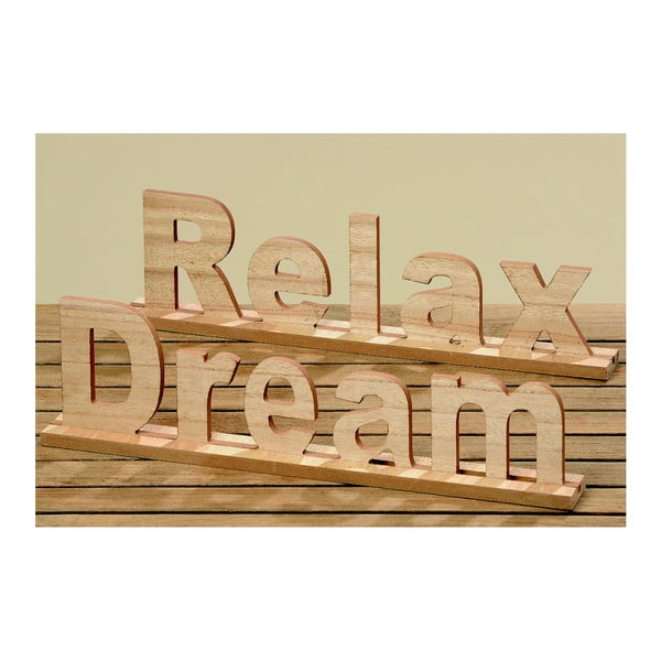 Sada 2 dekoratívnych nápisov Boltze Relax, Dream