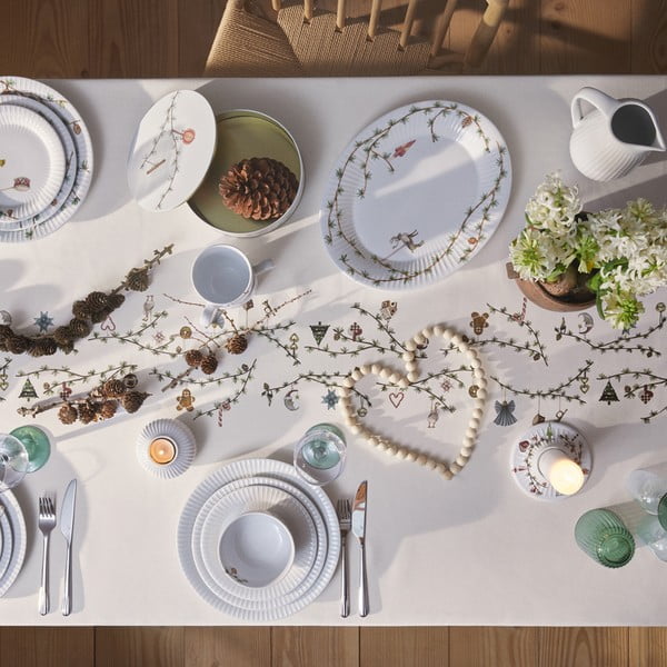 Biely porcelánový servírovací tanier s vianočným motívom 27x34 cm Hammershøi – Kähler Design-image-2
