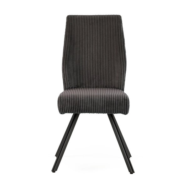 Tmavosivé menčestrové jedálenské stoličky v súprave 2 ks Anibal – Marckeric-image-2
