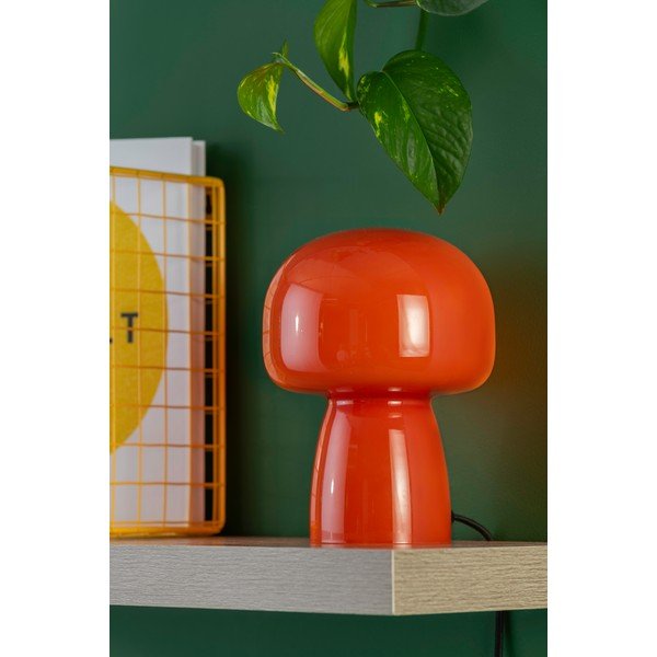 Oranžová sklenená stolová lampa (výška  20 cm) Fervor – Leitmotiv-image-2