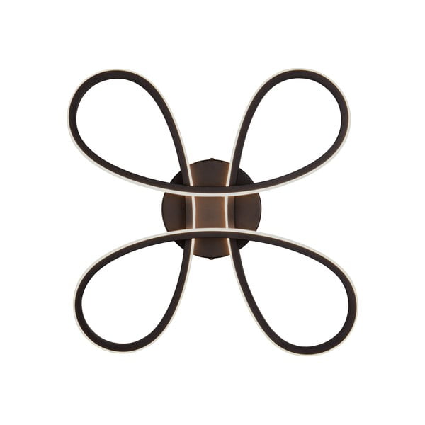 Čierne LED stropné svietidlo 40x40 cm Fly – Trio-image-2