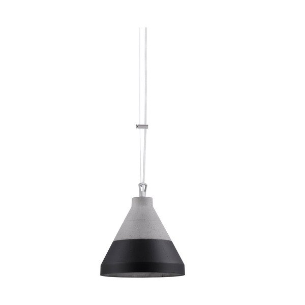 Betonové závesné svietidlo Loft You Ø20 cm, čierny spodok