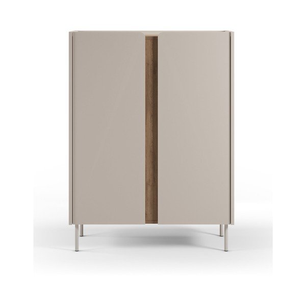 Skrinka v dekore duba v krémovo-prírodnej farbe 90x120x40 cm Lucile – Marckeric