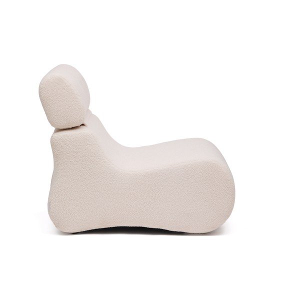 Slonovinové kreslo z textílie buklé Club – Kave Home-image-3