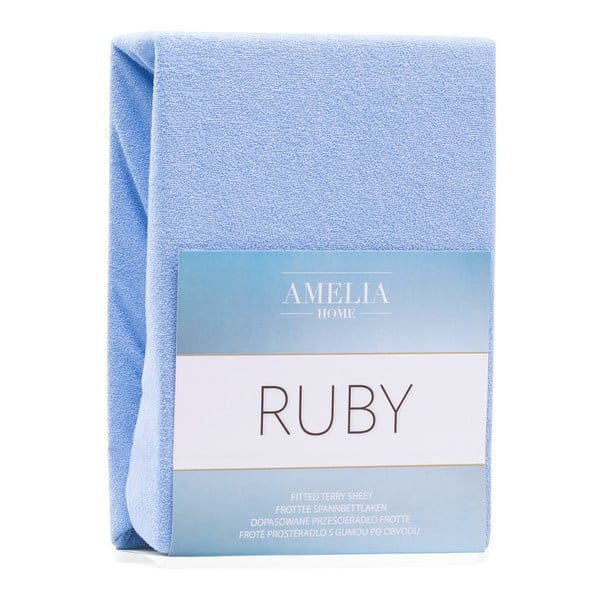 Svetlomodrá napínacia froté plachta 240x220 cm Ruby – AmeliaHome-image-2
