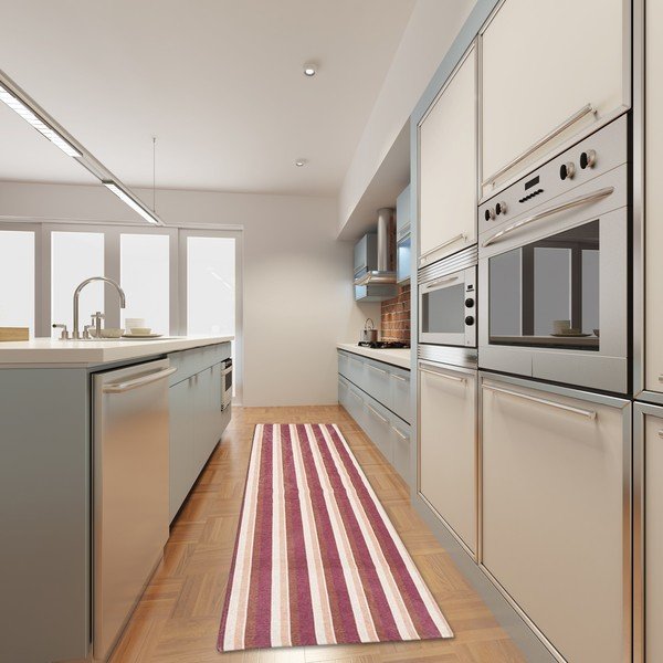Vysokoodolný kuchynský koberec Stripes Multi, 60x220 cm-image-1