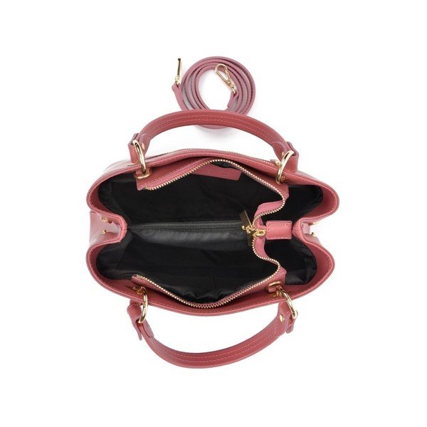 Ružová kožená kabelka Roberta M Salma Rosa-image-3