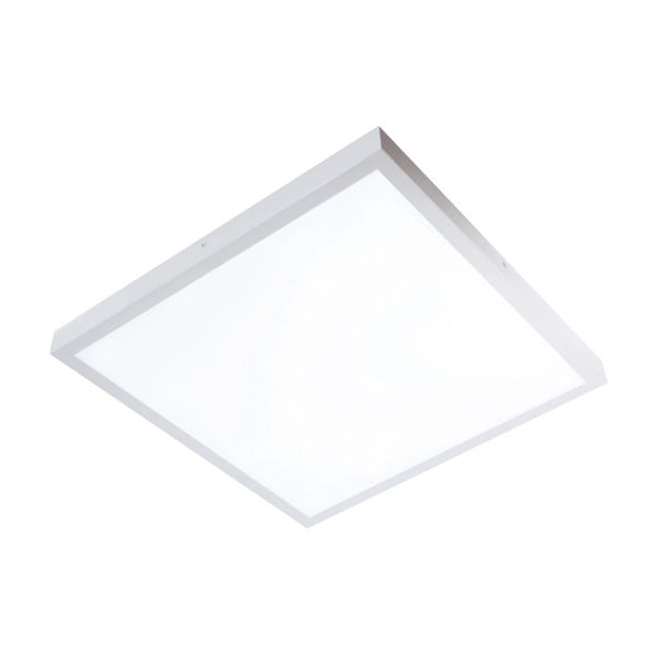Biele štvorcové stropné svietidlo s ovládaním teploty farby SULION Colossal, 50 × 50 cm