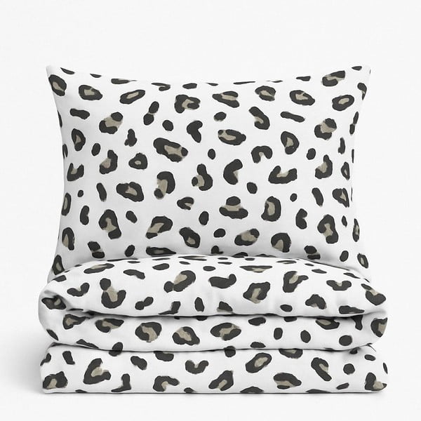 Bielo-sivé obliečky na jednolôžko/predĺžené s plachtou/3-dielne 160x220 cm Modern – Mila Home-image-4