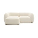 Krémová ženilková rohová pohovka (ľavý roh/s leňoškou) Martina – Kave Home