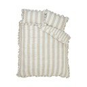 Béžové obliečky na jednolôžko 135x200 cm Seersucker Frill Stripe – Catherine Lansfield