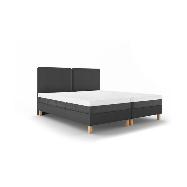 Tmavosivá dvojlôžková posteľ Mazzini Beds Lotus, 140 x 200 cm