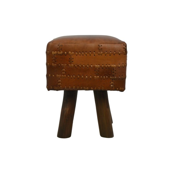 Stolička z hovädzej kože HSM collection Art of Nature Vintage Cognac, 33 × 45 cm-image-1