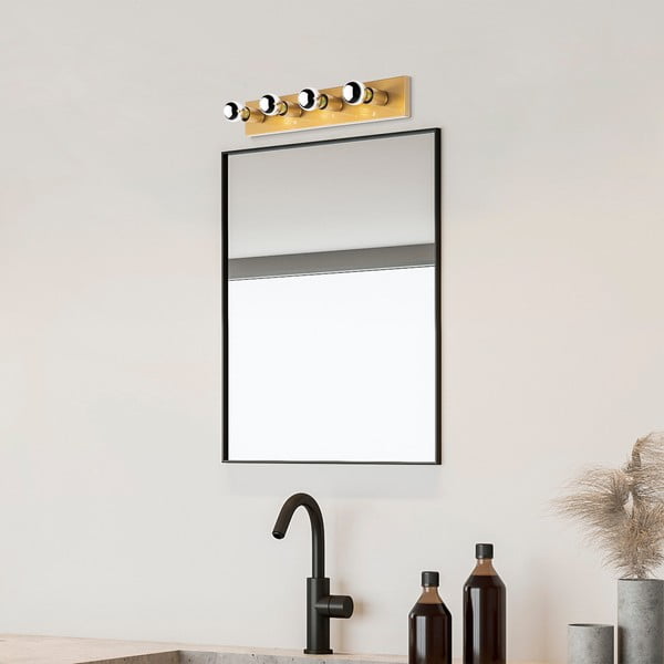 Nástenné svietidlo v zlatej farbe Mirro – Opviq lights-image-1