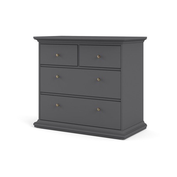 Sivá nízka komoda 96x87 cm Paris – Tvilum-image-2