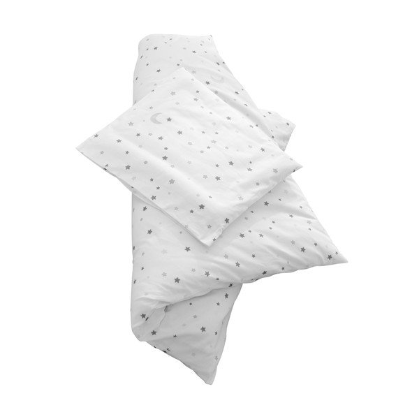 Biele bavlnené detské obliečky do postieľky 80x80 cm Sternenzauber – Roba-image-1