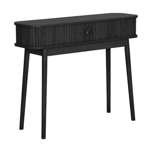 Čierny konzolový stolík z borovicového dreva 30x100 cm Nikoo – House Nordic
